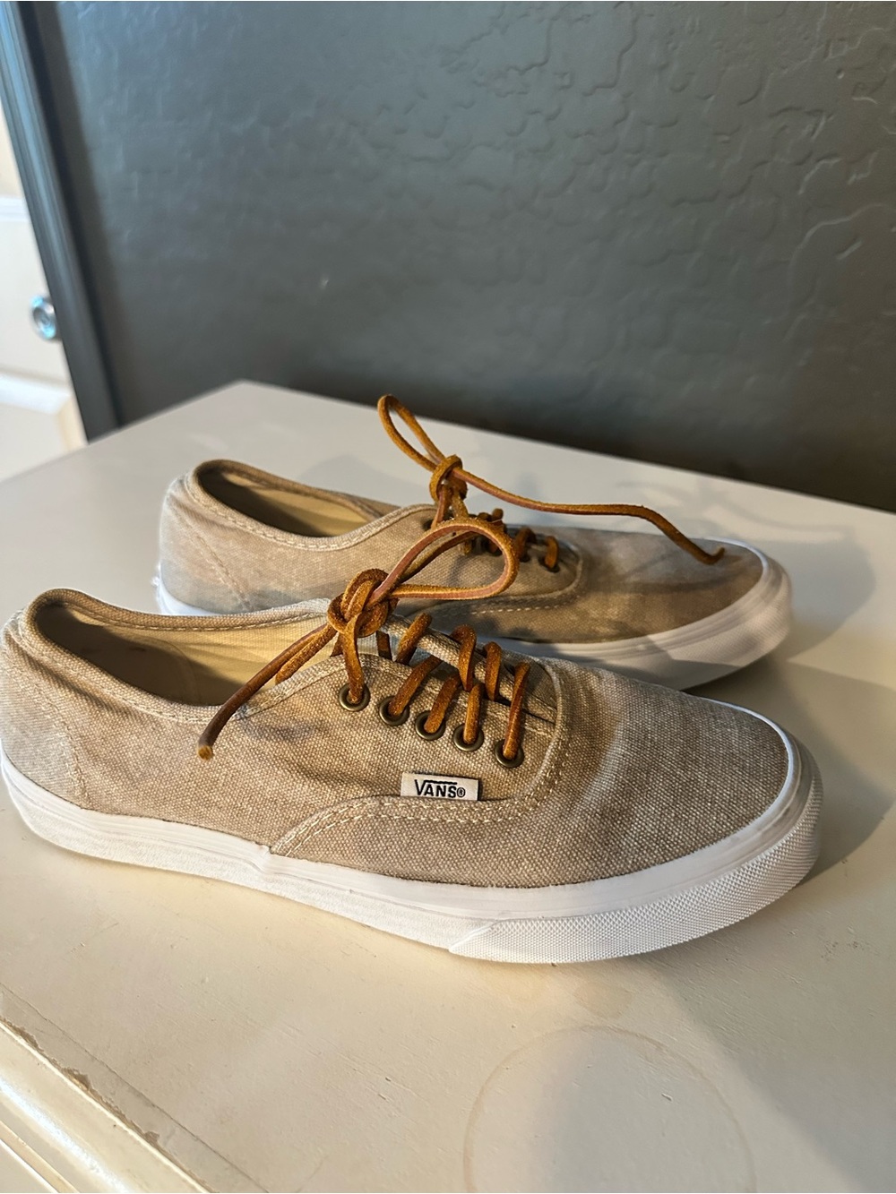 Vans Beige Women’s Canvas Authentic Sneakers